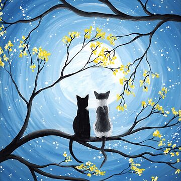 Artwork thumbnail, Cats Full Moon by ironydesigns
