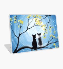 Katzen Vollmond Laptop Folie