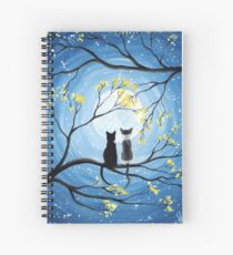Cats Full Moon Spiral Notebook