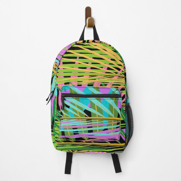 Item preview, Colorful palm Leaf Pattern on Black designed and sold by calibrit.