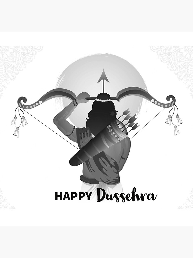 Dussehra Drawing | Happy Dussehra | Vijaya Dashami Drawing | Dussehra Poster  | Dussehra Easy Drawing - YouTube