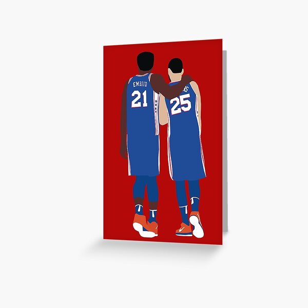 Joel Embiid 76ers Jersey Greeting Card for Sale by ZachChristensen