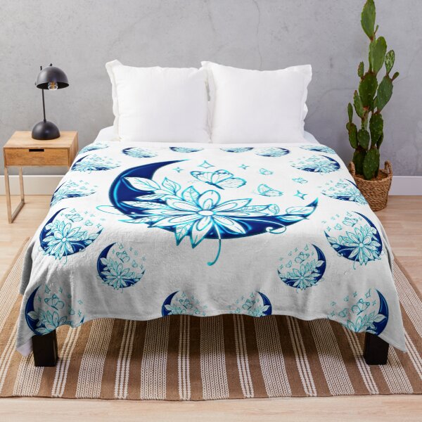 Item preview, Floral Butterfly Moon Blue designed and sold by Elfinova.