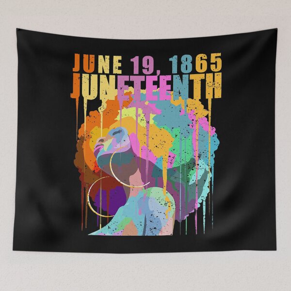 Item preview, June 19 1865 Juneteenth Afro Woman Graffiti Art designed and sold by Earthshaker-art.