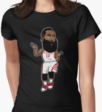 James Harden Cartoon Style Women's Fitted T-Shirt