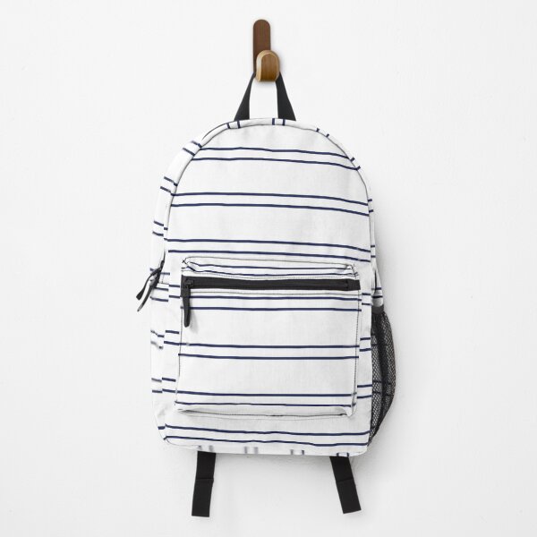 Item preview, Classic Double Navy Blue Pinstripes on White designed and sold by tonymagnerart.