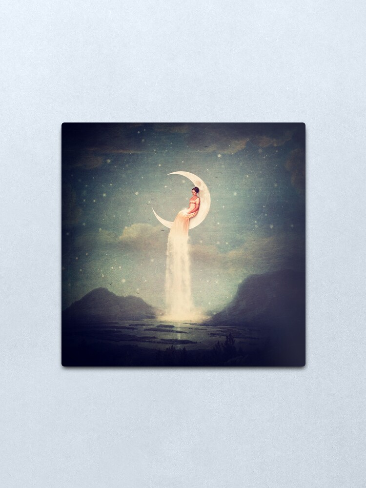 Alternate view of Moon River Lady Metal Print