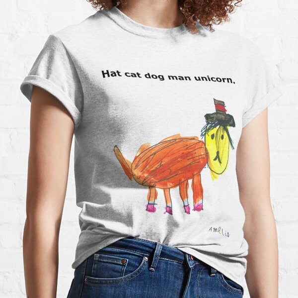 Hat cat dog man unicorn. Classic T-Shirt
