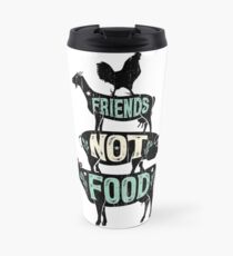 Freunde nicht essen - vegane vegetarische Tierliebhaber T-Shirt - Vintage Distressed Thermosbecher