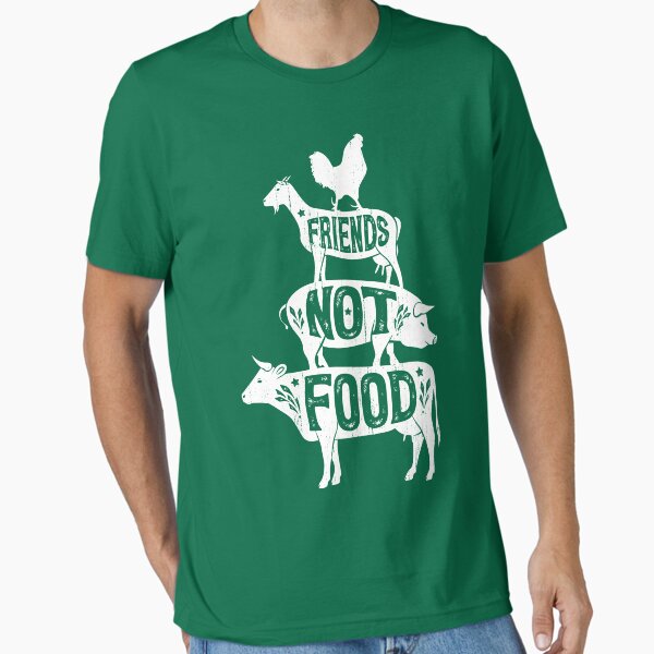Item preview, Friends Not Food - Vegan Vegetarian Animal Lovers T-Shirt - Vintage Distressed designed and sold by LiqueGifts.