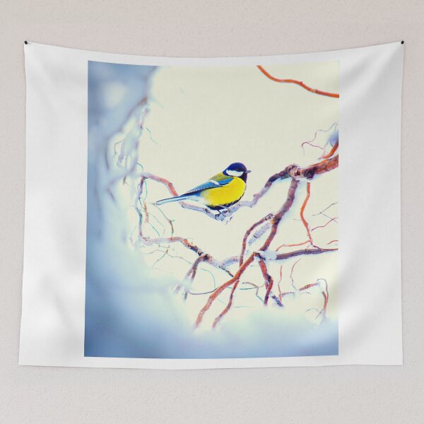 Item preview, Great Tit Bird, Winter, Landscape, Ornithology, Bird Watching, Snow, Frost, Nature designed and sold by Digitalme Designs.