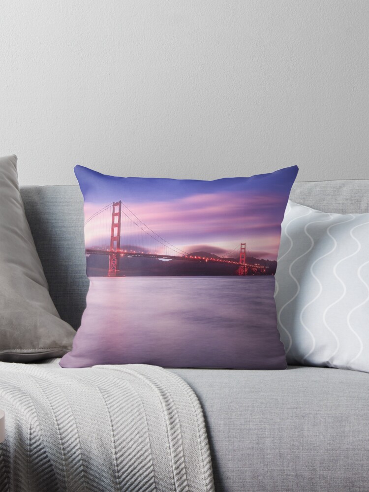 Thumbnail 1 of 4, Pillow, San Francisco Bridge designed and sold by Pilou.