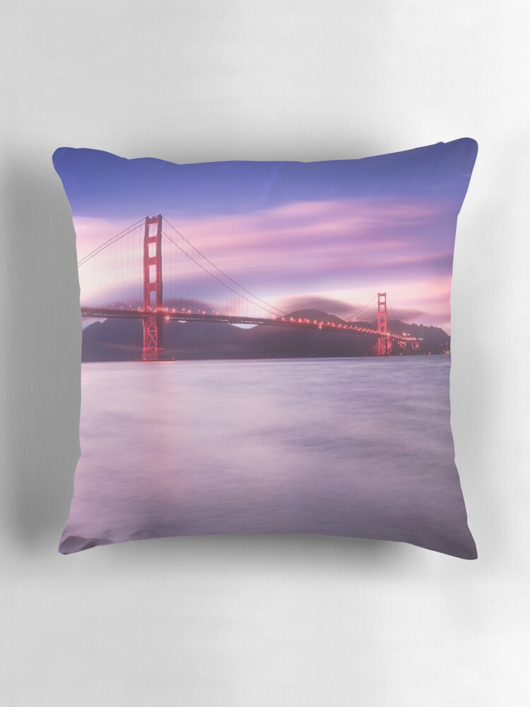 Thumbnail 3 of 4, Pillow, San Francisco Bridge designed and sold by Pilou.