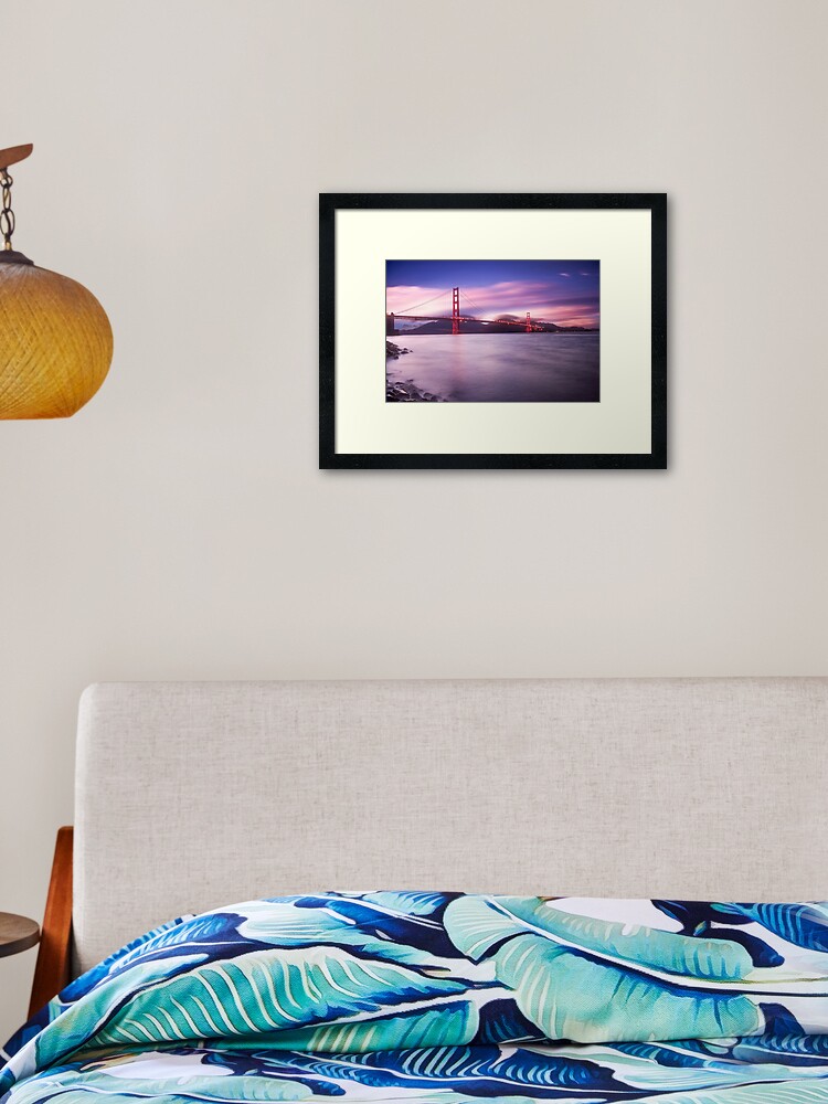 Thumbnail 1 of 7, Framed Art Print, San Francisco Bridge designed and sold by Pilou.