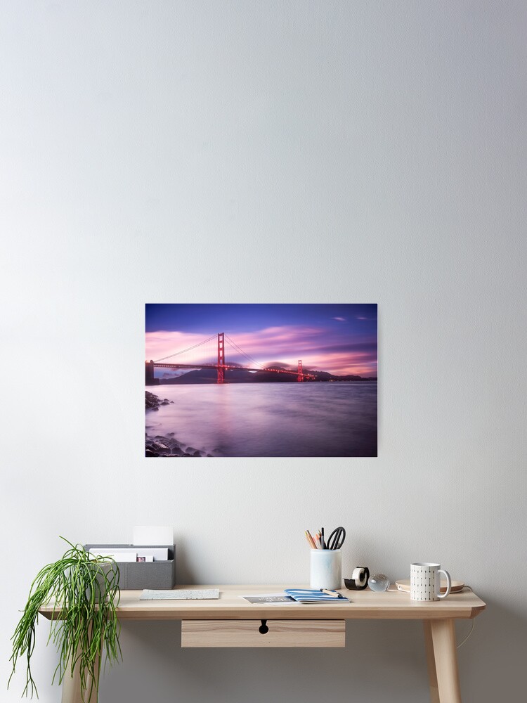 Thumbnail 1 of 3, Poster, San Francisco Bridge designed and sold by Pilou.