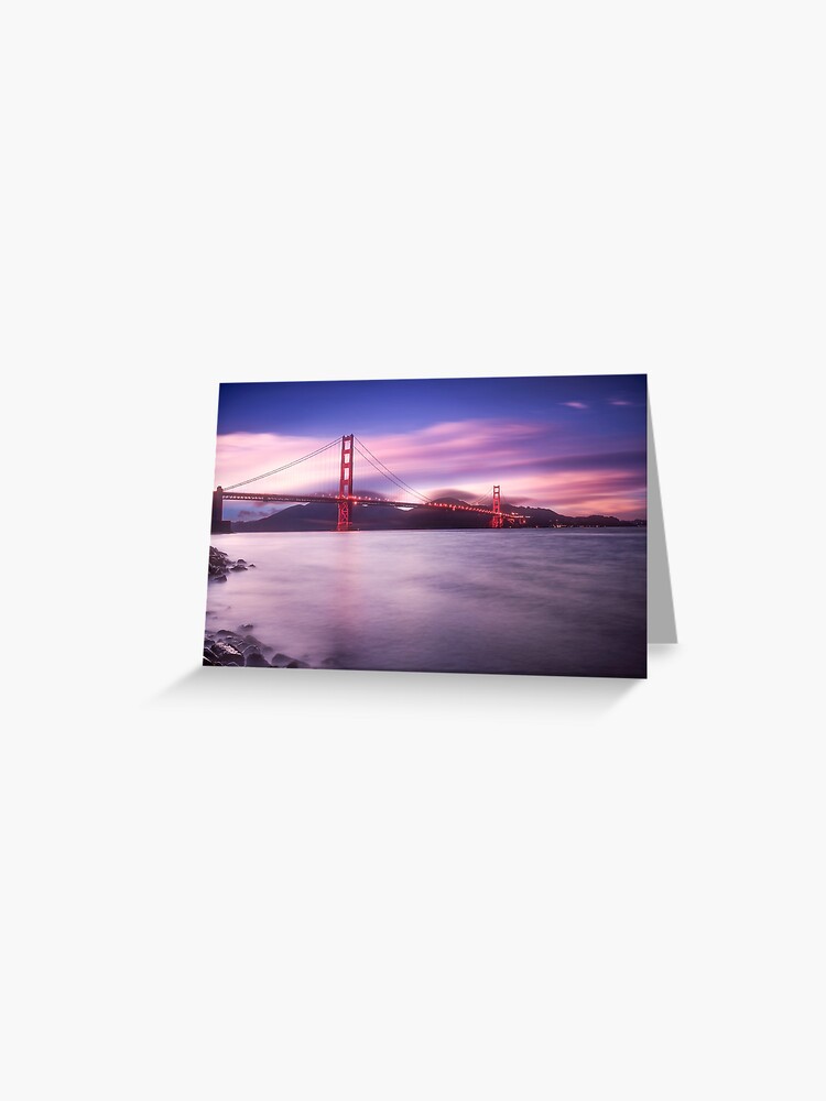 Thumbnail 1 of 2, Greeting Card, San Francisco Bridge designed and sold by Pilou.