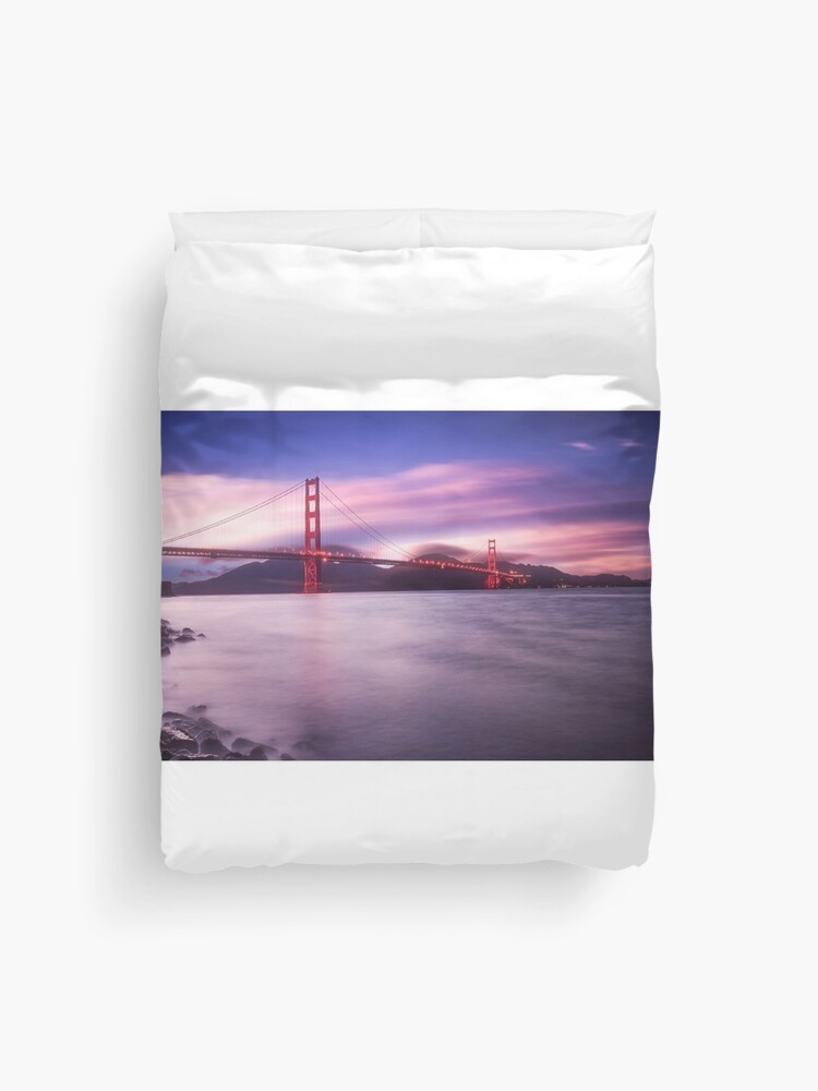 Thumbnail 1 of 2, Duvet Cover, San Francisco Bridge designed and sold by Pilou.