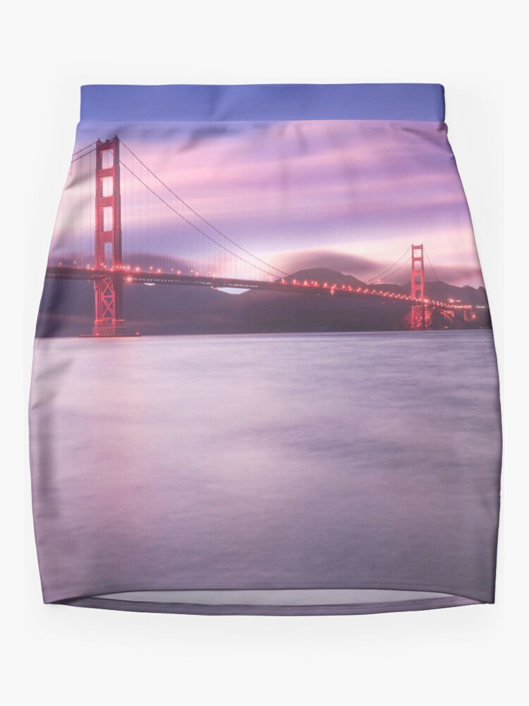 Thumbnail 3 of 4, Mini Skirt, San Francisco Bridge designed and sold by Pilou.
