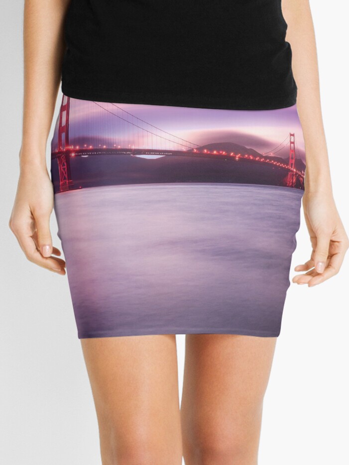 Thumbnail 1 of 4, Mini Skirt, San Francisco Bridge designed and sold by Pilou.