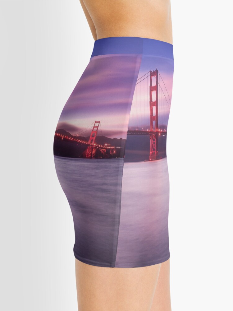 Thumbnail 2 of 4, Mini Skirt, San Francisco Bridge designed and sold by Pilou.