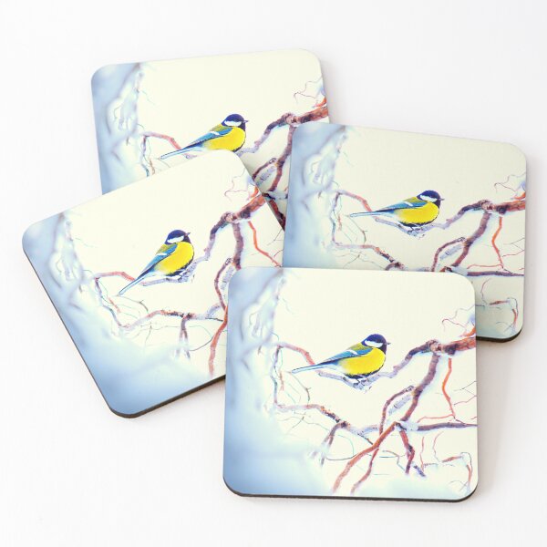 Item preview, Great Tit Bird, Winter, Landscape, Ornithology, Bird Watching, Snow, Frost, Nature designed and sold by Digitalme Designs.