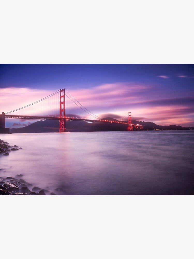 Thumbnail 2 of 2, Art Board Print, San Francisco Bridge designed and sold by Pilou.