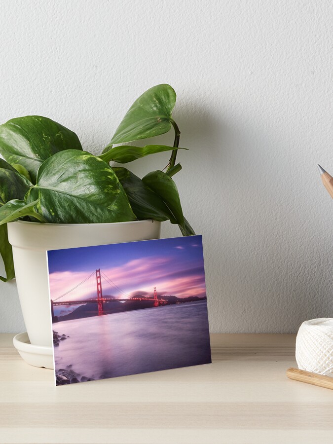 Thumbnail 1 of 2, Art Board Print, San Francisco Bridge designed and sold by Pilou.