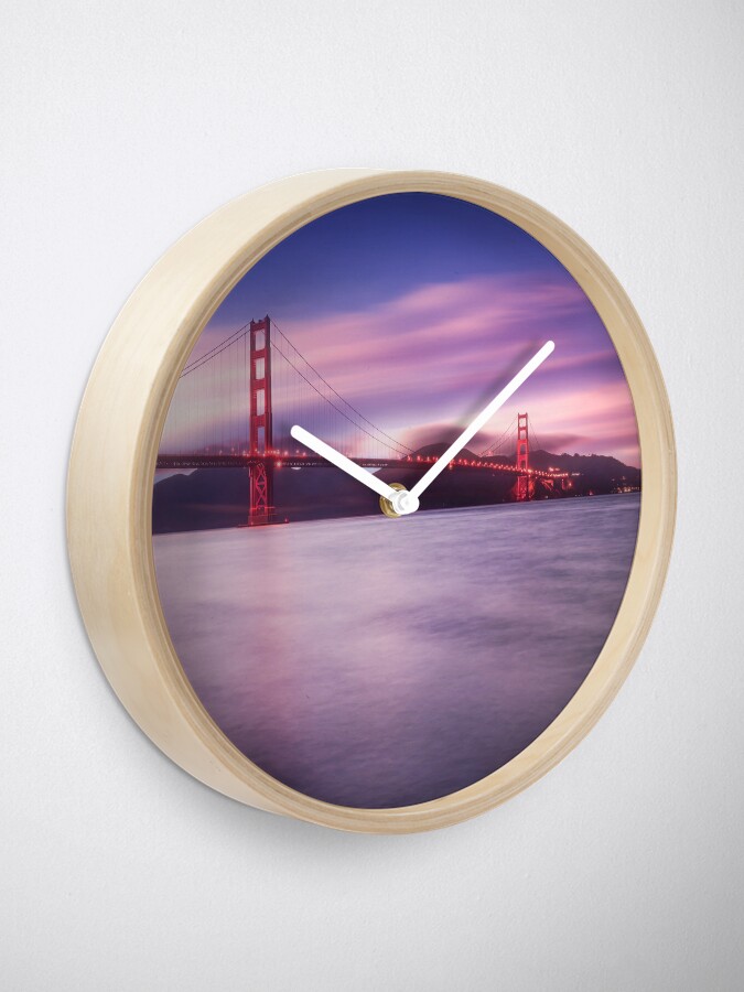 Thumbnail 2 of 4, Clock, San Francisco Bridge designed and sold by Pilou.