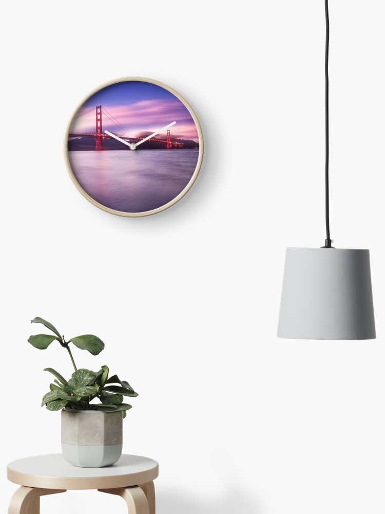Thumbnail 1 of 4, Clock, San Francisco Bridge designed and sold by Pilou.