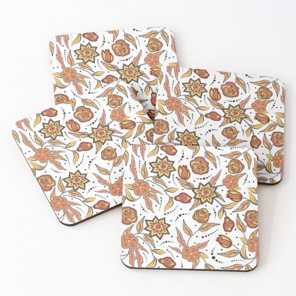 Aperçu de l'œuvre Motif floral blanc / couleur d'automne créée et vendue par JMWCD.