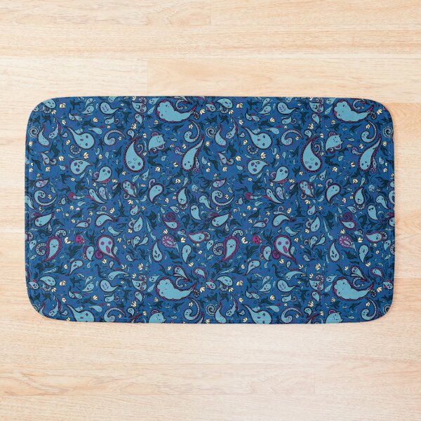 Item preview, Paisley Ghosts in Blueberry designed and sold by rikkuriffic.