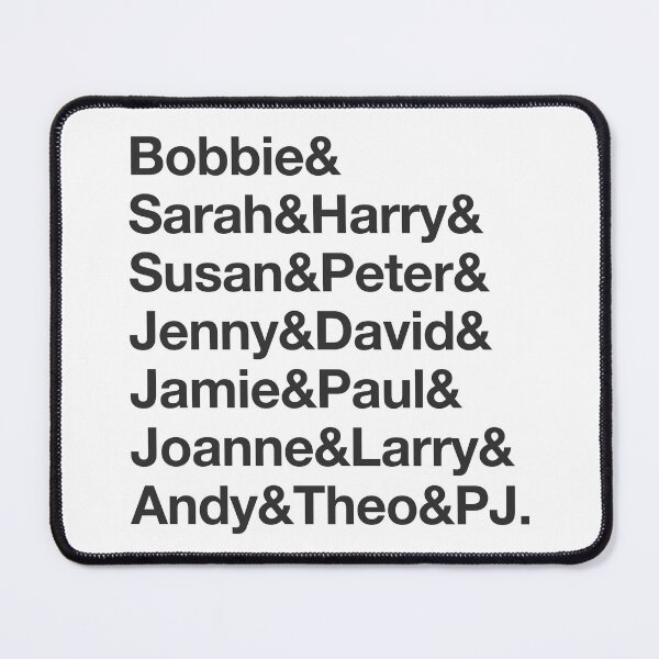 Item preview, Company Broadway Character Names (Black) designed and sold by sweetlaughowl.