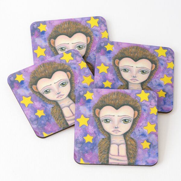 Item preview, Hedgehog girl with stars designed and sold by lenaliluna.