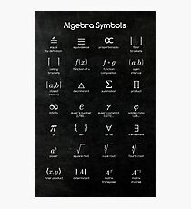 Algebra Symbols Photographic Print