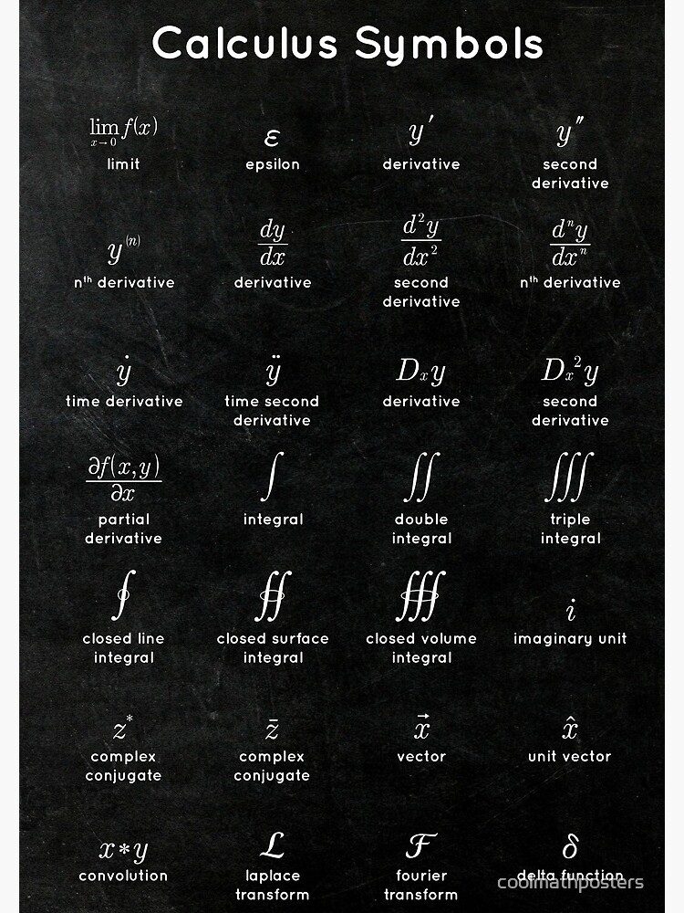 calculus symbols e