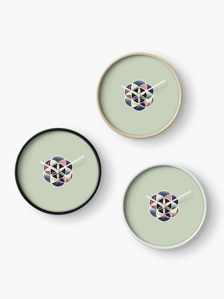 Thumbnail 3 of 4, Clock, Geometric Landscape designed and sold by bansheeinspace.