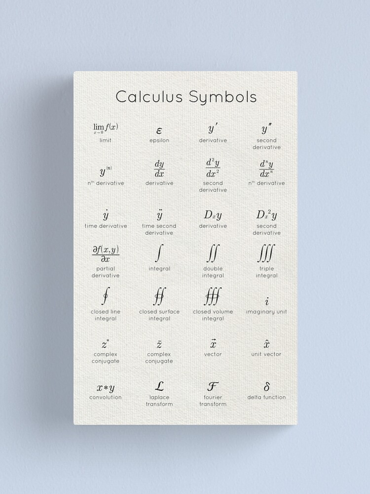 calculus symbols