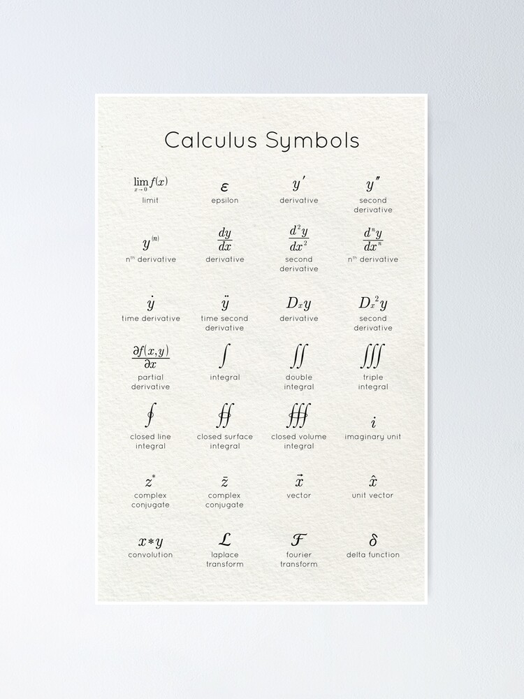 calculus symbols