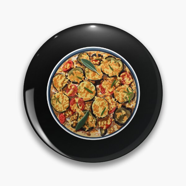 Item preview, Greek Food - Melitzanes Me Feta, Baked Eggplant With Tomato & Feta designed and sold by Alicia Chee.