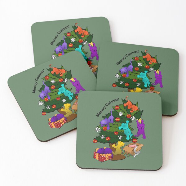 Item preview, Meowy Catmas Tree * Merry Christmas with party light cats. designed and sold by MyThingNow.
