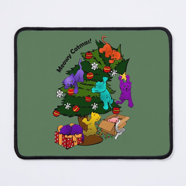 Item preview, Meowy Catmas Tree * Merry Christmas with party light cats. designed and sold by MyThingNow.
