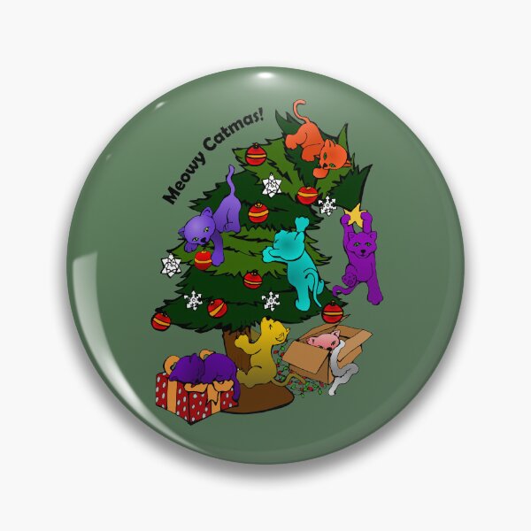 Artikelvorschau, Meowy Catmas Tree * Frohe Weihnachten mit Partylichtkatzen. entworfen und verkauft von MyThingNow.