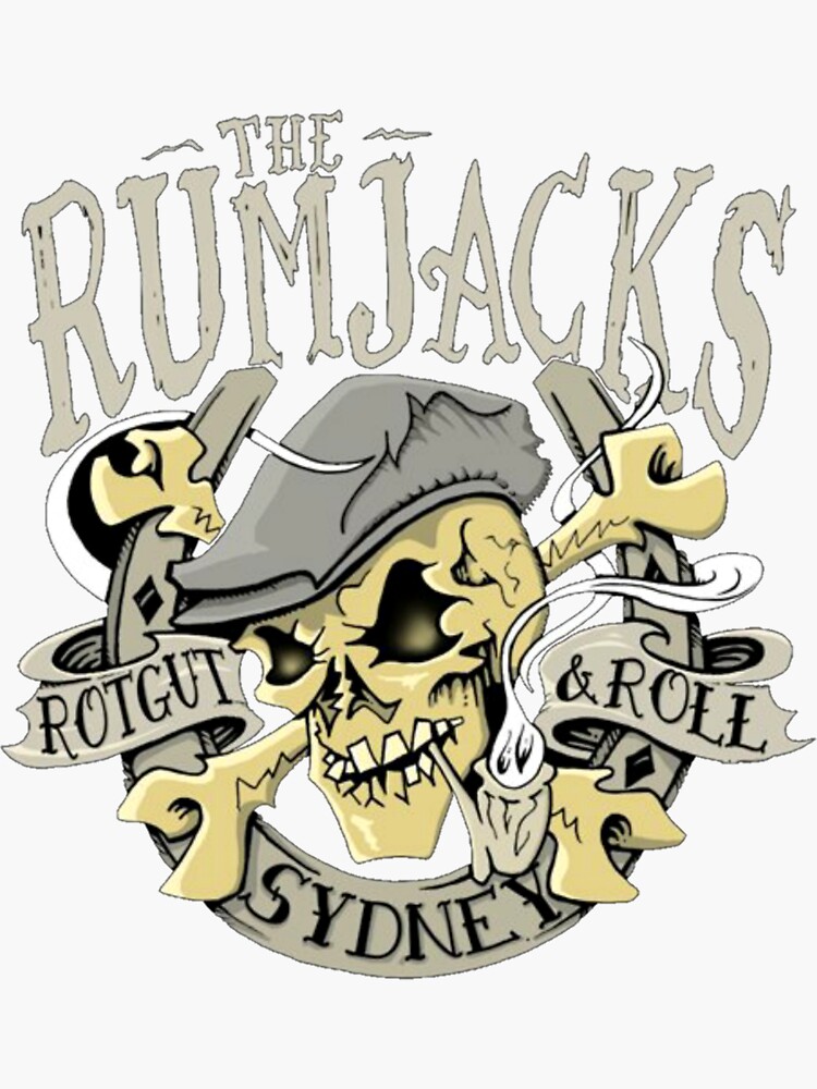 "best selling tour punk logo art album the rumjacks band" Sticker for