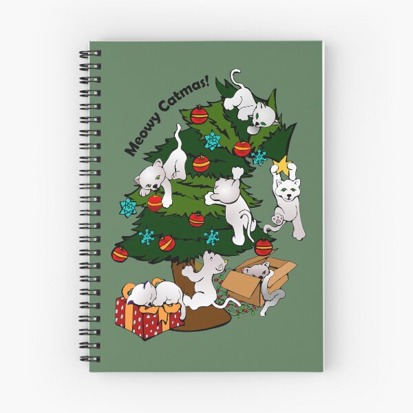 Item preview, Meowy Catmas Tree * Merry Christmas with white light cats. designed and sold by MyThingNow.