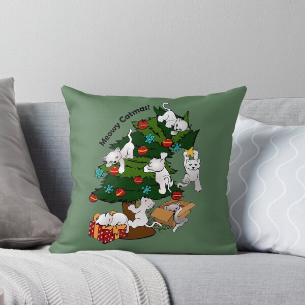 Item preview, Meowy Catmas Tree * Merry Christmas with white light cats. designed and sold by MyThingNow.