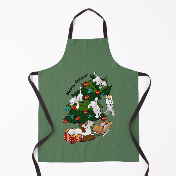 Item preview, Meowy Catmas Tree * Merry Christmas with white light cats. designed and sold by MyThingNow.