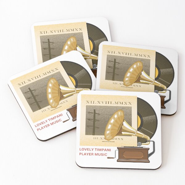 Item preview, vintage timpani player music designed and sold by ApurwaArtShop.