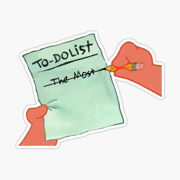 Spongebob To Do List Go To Work