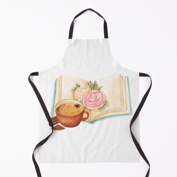Item preview,  flowery books and tea  designed and sold by ApurwaArtShop.