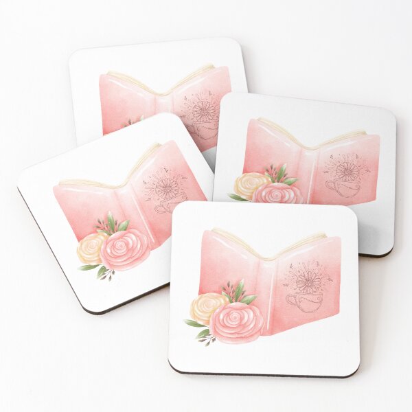 Item preview,  flowery books and tea  designed and sold by ApurwaArtShop.
